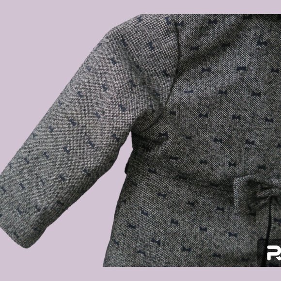 Osh Kosh B'Gosh style B216js1-sa kids peacoat jacket hoodie bow in back metallic - Picture 8 of 11